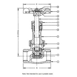 3/4" 300# MILW 593A BR GLOBE  