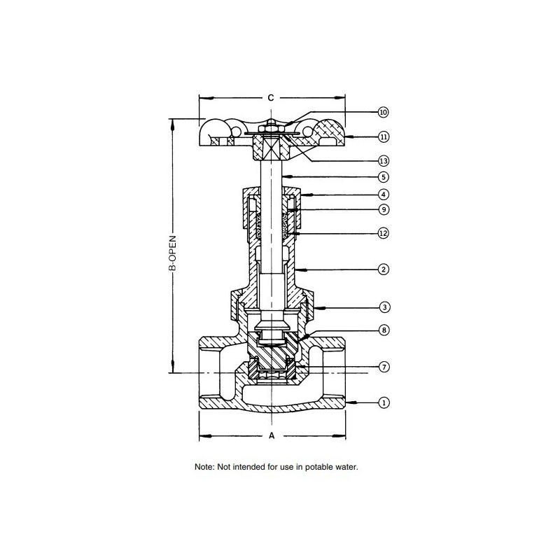 3/4" 300# MILW 593A BR GLOBE  