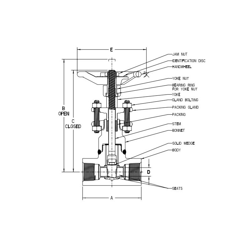 1" 2801 VOGT GATE VALVE       