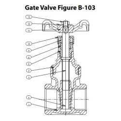 2 1/2" B-103 STOCKHAM GATE VAL