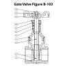 3/4" B-103 STOCKHAM GATE VALVE