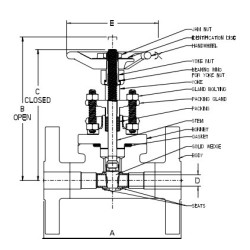 1" 353 VOGT FLG GATE VALVE    