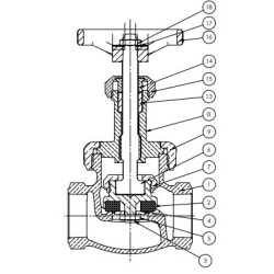 1 1/4" B-22T STOCKHAM GLOBE   