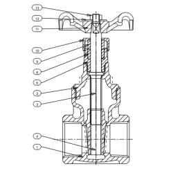 2 1/2" B-128 STOCKHAM GATE VAL