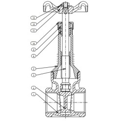 1/2" B-122 STOCKHAM GATE VALVE
