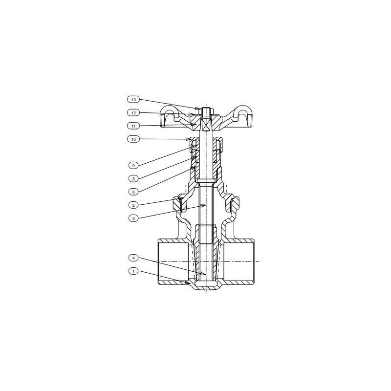 1 1/2" B-104 STOCKHAM GATE VAL