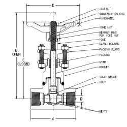1 1/2" 2801 VOGT GATE VALVE   