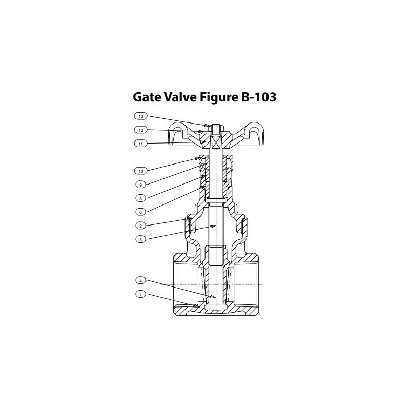 1 1/4" B-103 STOCKHAM GATE VAL