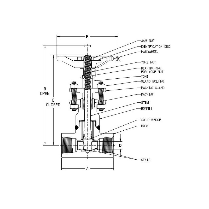 3/8" SW2801 VOGT GATE VALVE   