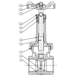 1/2" B-120 STOCKHAM GATE VALVE