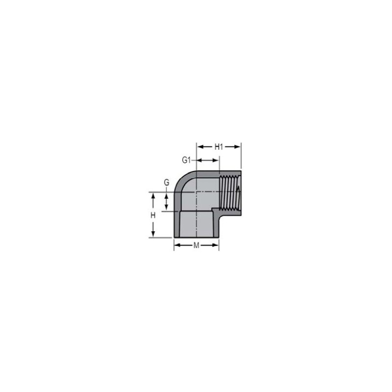 2 1/2" PVC 80 THRD 90         