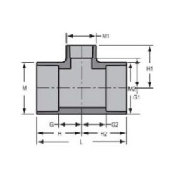 1 1/4 X 3/4 PVC 80 SOC TEE    