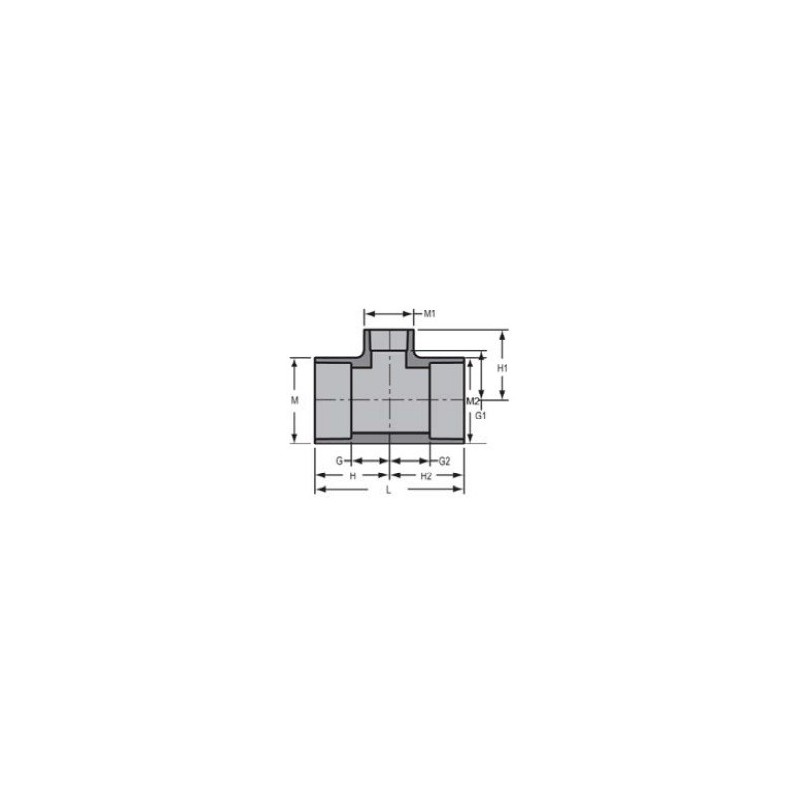1 1/4 X 3/4 PVC 80 SOC TEE    