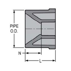 3/4 X 1/2 PVC 80 SOC BUSH     