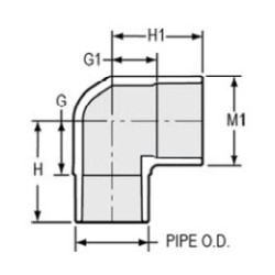 1 1/4" PVC 40 MIP X SOC ST 90 