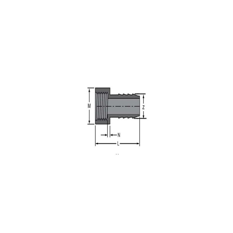 1" INSERT X 1" FIP PVC 90     