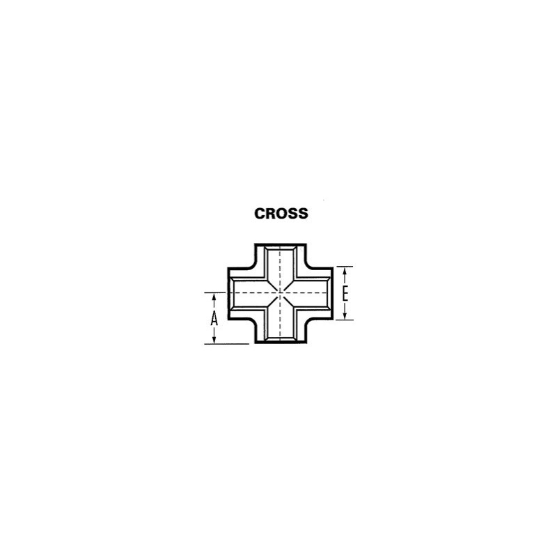 1/2" 316 3M THRD CROSS        