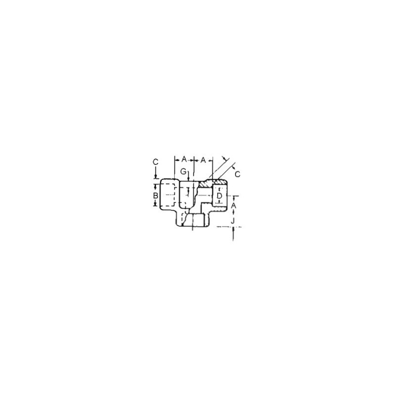 1" 150 304 SS S/W TEE         