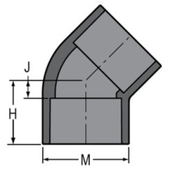 10" PVC 80 SOC 45             