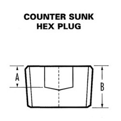 1/2" 150# 304 SS HEX CS PLUG  