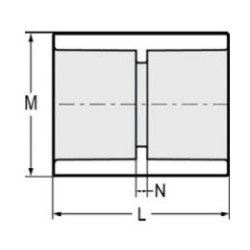 2 1/2" PVC 40 SOC CPLG        