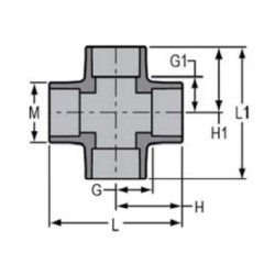 2" PVC 80 SOC CROSS           