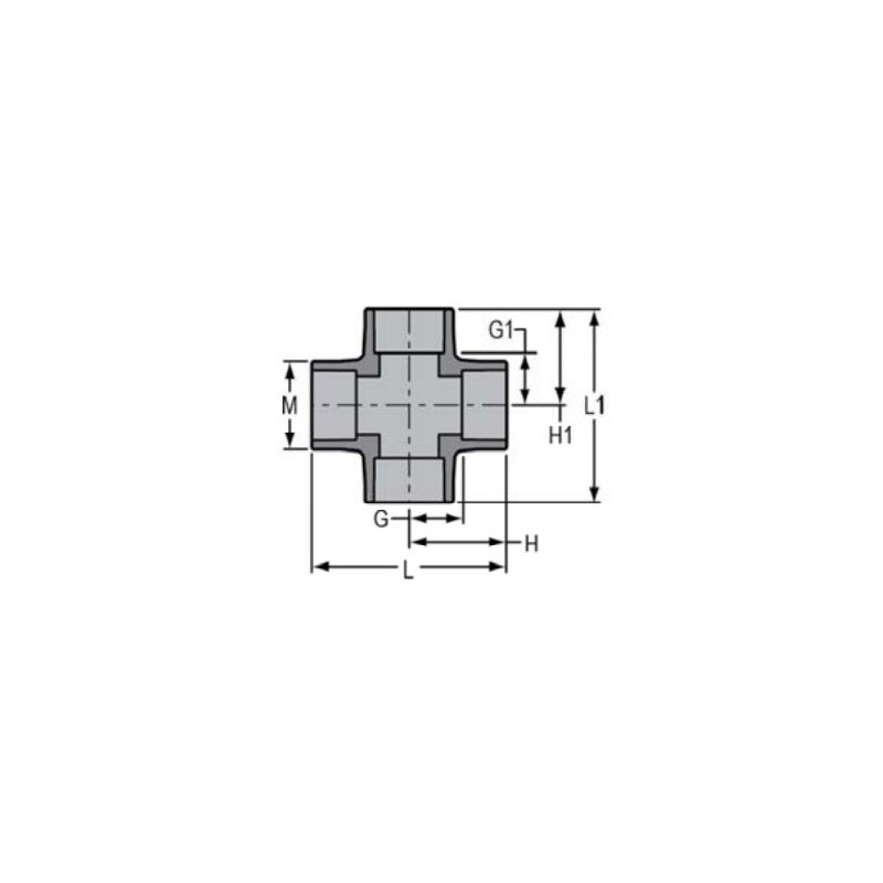 2" PVC 80 SOC CROSS           