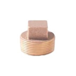 2" BRASS SQ HD PLUG IMP       