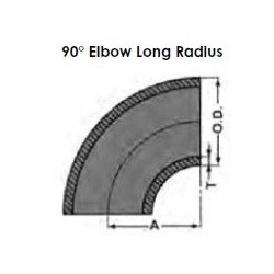 3" S80 304L SS LR BW 90       