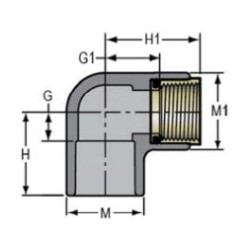 3/4 X 1/2 CPVC 90 SXF BRASS   