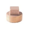 4" BRASS SQ HD PLUG IMP       