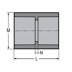 10" PVC 80 SOC CPLG           