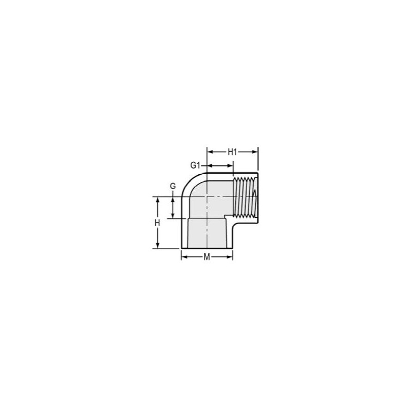 1/2" PVC 40 SXT 90            