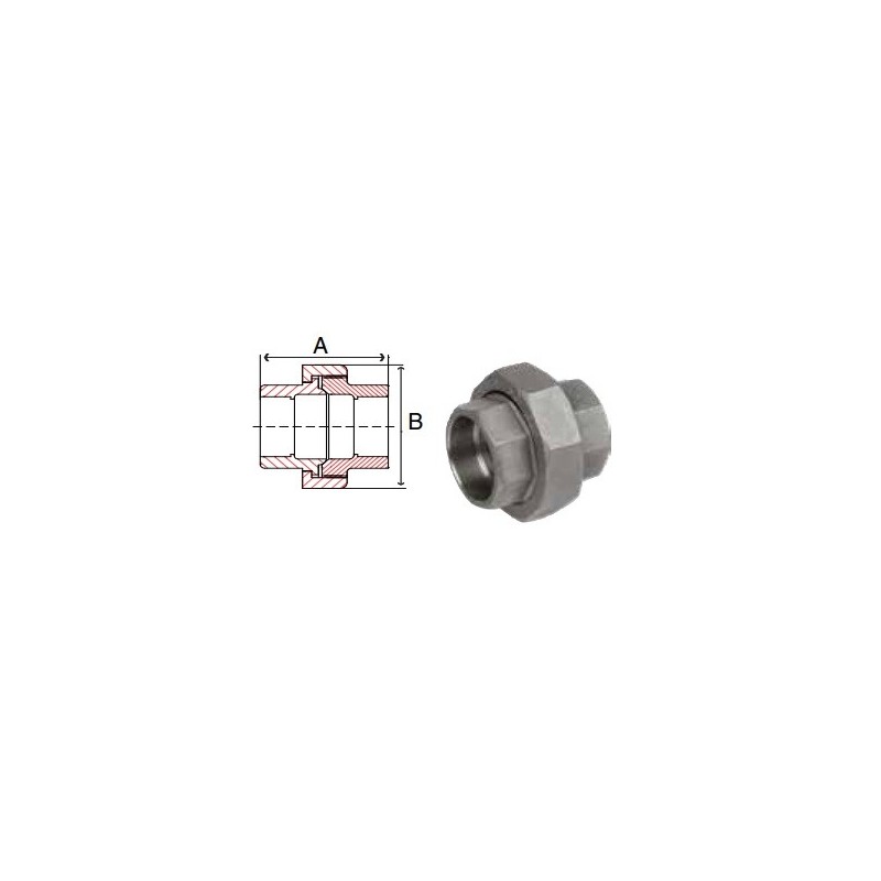 3/4" 150# 304 SS S/W UNION    