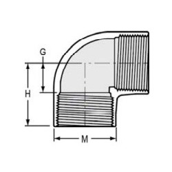 1/2" PVC 40 THRD 90           