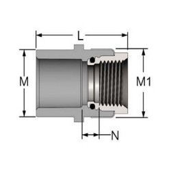 1 1/4" PVC 80 SS FIP ADPT     
