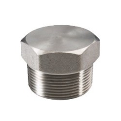 1 1/4" 316 3M THD HEX PLUG    
