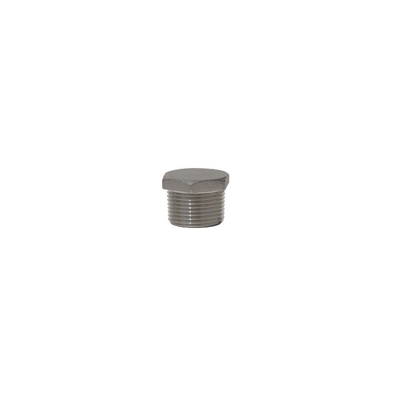 4" 150# 304 SS HEX HD PLUG    
