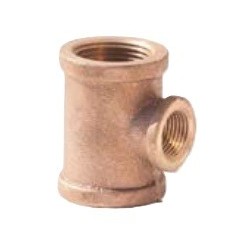 1/2 X 1/4 BRASS RDCR TEE IMP  