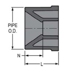 1 1/4 X 1 PVC 40 SOC RDCR     