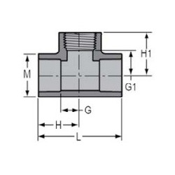 1 1/2" PVC 80 SXT TEE         
