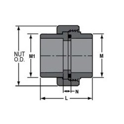 1" #457-010 PVC 40 SOC UNION  