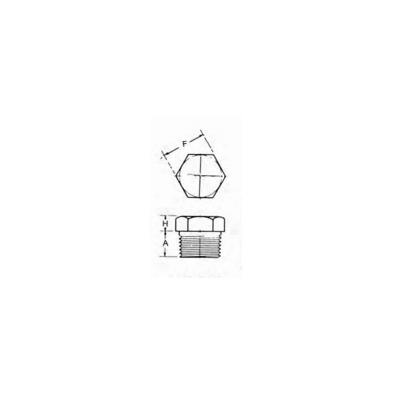 1/4 304 3M THD HEX PLUG       