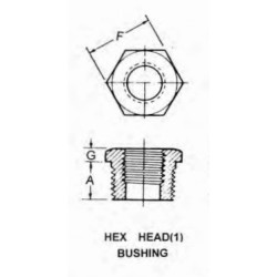 1 X 3/4 3M 304 THRD HEX BUSH  