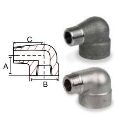 1/4" FS 3000# THRD ST 90 IMP  