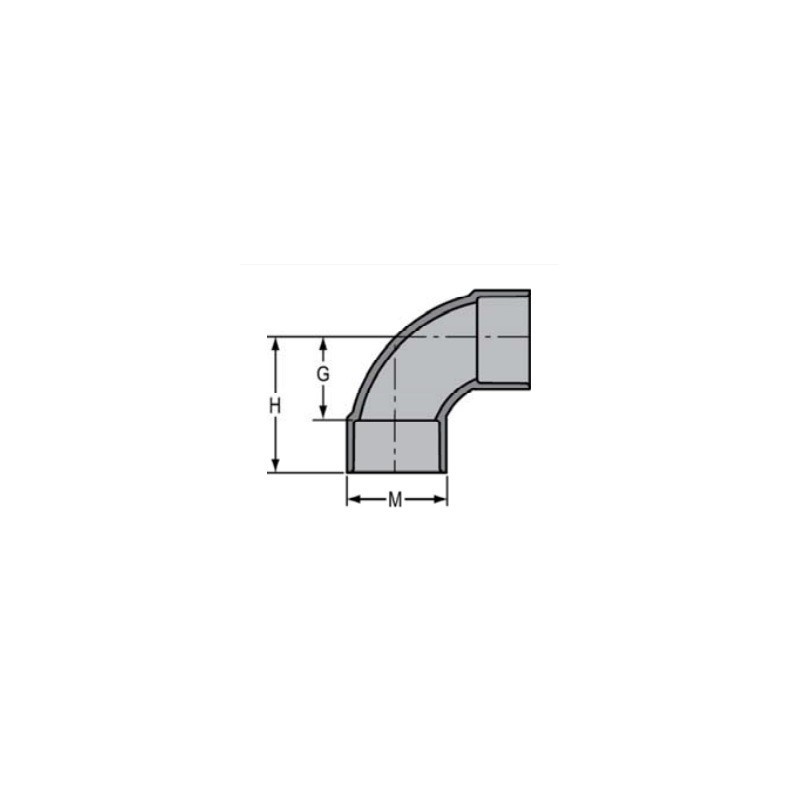 2" PVC S/80 SOC SWEEP 90      