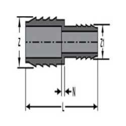 2 X 1 INSERT PVC RDCR CPLG    