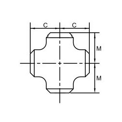 4" STD WELD CROSS IMP         