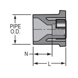 1 X 1/4 PVC 80 SP X FP RE BUSH