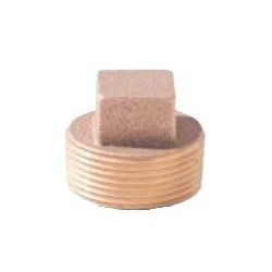 2" 125# BRASS SQ PLUG LF IMP  